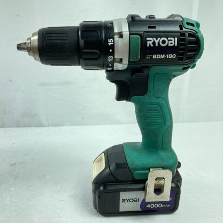  RYOBI リョービ 18V 充電式ドライバドリル （バッテリ2個・充電器付属） BDM-180 グリーン