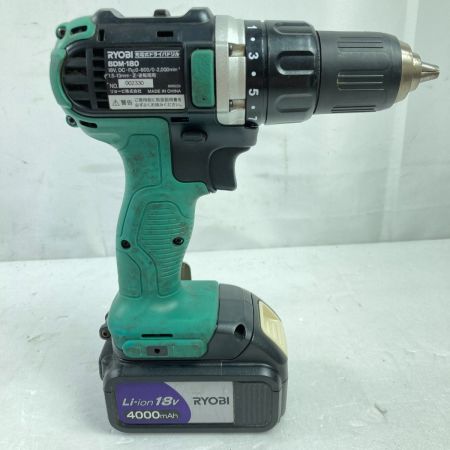 RYOBI リョービ 18V 充電式ドライバドリル （バッテリ2個・充電器付属） BDM-180 グリーン｜中古｜なんでもリサイクルビッグバン