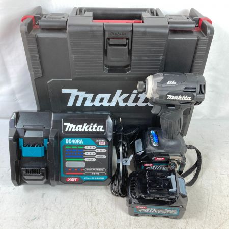  MAKITA マキタ 40Vmax 充電式インパクトドライバ  (バッテリ2個・充電器・ケース付) TD001 ブラック