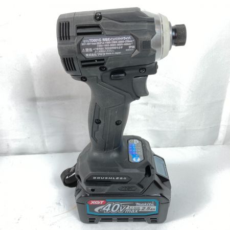  MAKITA マキタ 40Vmax 充電式インパクトドライバ  (バッテリ2個・充電器・ケース付) TD001 ブラック