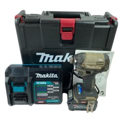 ＊＊ MAKITA マキタ 40Vmax 充電式インパクトドライバ  （バッテリ1個・充電器・ケース付） TD002G オリーブ Cランク