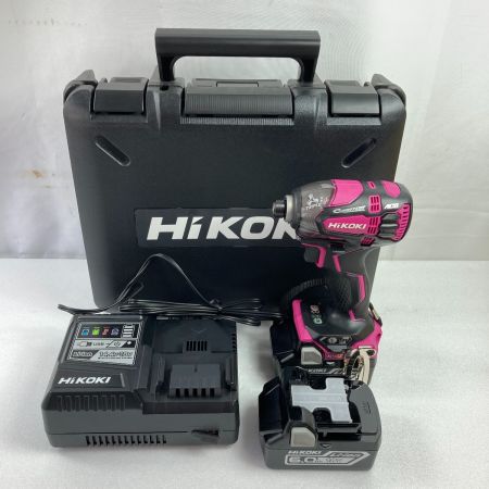  HiKOKI ハイコーキ 18V  コードレスインパクトドライバ (バッテリ2個・充電器・ケース付） WH18DDL2 2LYPK(R) パワフルレッド