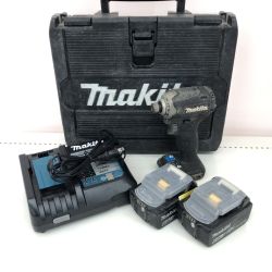 ДД MAKITA マキタ インパクトドライバ 充電器・充電池2個・ケース付 コードレス式  TD171D ブラック Cランク