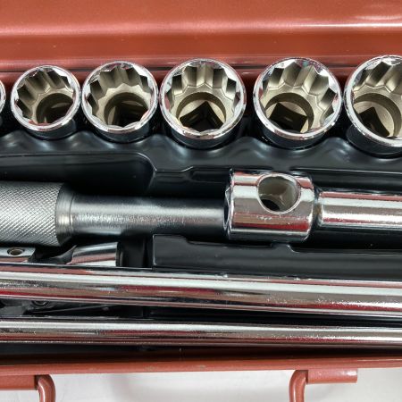  TONE トネ SOCKET WRENCH SET ソケットレンチセット 18点 差込角12.7mm ケース付 750M ブラウン
