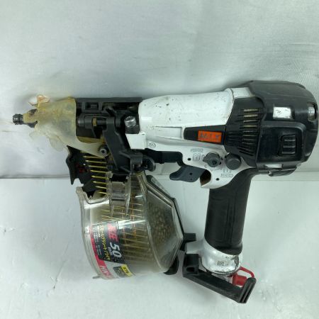  MAX マックス 50mm 高圧釘打ち機 エアネイラ ケース付 ※ボディ再塗装品 HN-50S1(D) ホワイト×ブラック