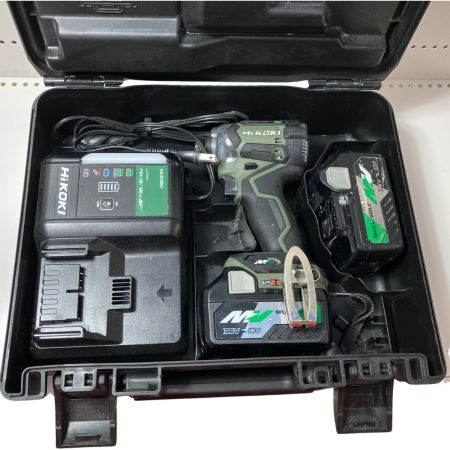 ЗЗ HiKOKI ハイコーキ 36v インパクトドライバ バッテリーx2 充電器 ケース付 WH36DC オリーブ