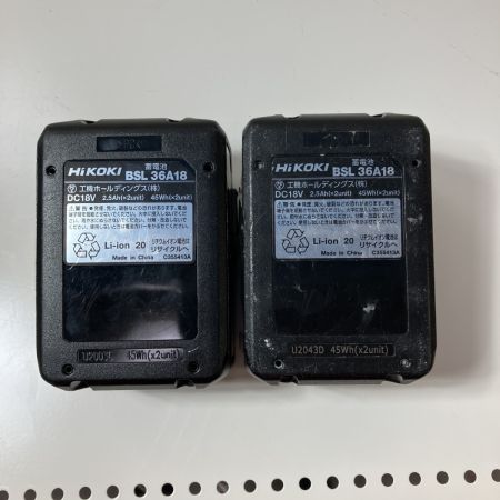 ЗЗ HiKOKI ハイコーキ 36v インパクトドライバ バッテリーx2 充電器 ケース付 WH36DC オリーブ