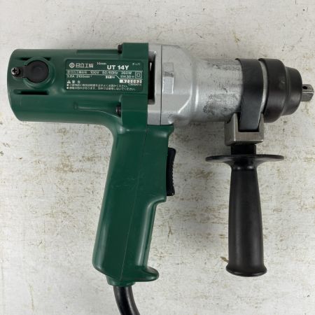 ЗЗ HITACHI 日立 100v 14mm 差込角12.7mm タッパ ねじ立て コレット(M14)付 UT14Y グリーン