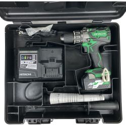 ЗЗ HITACHI 日立 36v 13mm コードレスドライバドリル バッテリーx1 充電器 ケース付 DS36DA グリーン Bランク