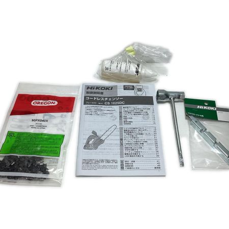 ЗЗ HITACHI 日立 チェーンソー　充電器・充電池1個・ケース付 コードレス式 250mm 18v JD20566 CS1825DC(BC) グリーン