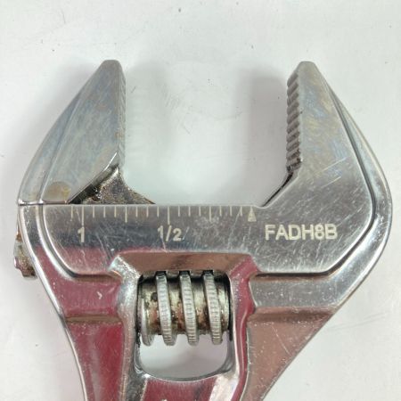  Snap-on スナップオン モンキーレンチ アジャスタブルレンチ 8in/203mm FADH8B シルバー×レッド