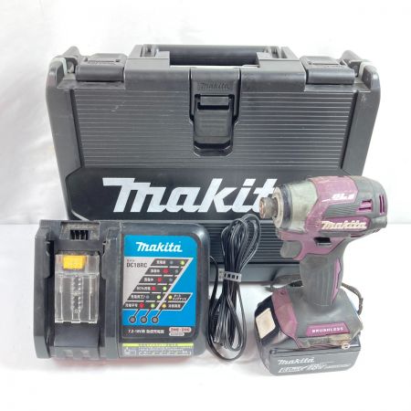  MAKITA マキタ 18V 充電式インパクトドライバ (バッテリ1個・充電器・ケース付） TD173D パープル