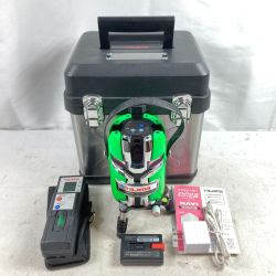 ＊＊ TAJIMA タジマ グリーンレーザー墨出し器 フルライン（バッテリ1個・受光器・ケース付属）※校正歴不明 ZERO GS-KJC グリーン Bランク