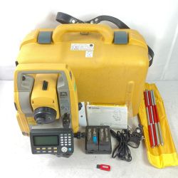 ＊＊ TOPCON トータルステーション (バッテリ2個・充電器・ケース付）※2022/6/7 校正済 ES-107F イエロー Bランク