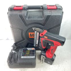 ＊＊ MAX マックス 18V 充電式ピンネイラ バッテリ1個・充電っ気・ケース付 TJ-35P3 レッド×ブラック Cランク