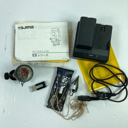  TOPCON トータルステーション バッテリ1個・充電器・ケース付 通電チェック済み ※未校正 ES-105F オレンジ