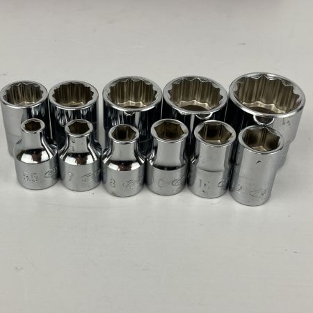 ЗЗ KTC ケーティーシー ソケットレンチセット 差込角9.5ｍｍ ラチェットハンドル・ケース他付 B211 レッド