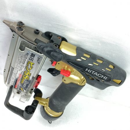  HITACHI 日立 55mm 高圧ピン釘打ち機 ケース付 NP55HM ブラック×ゴールド