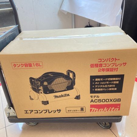  MAKITA マキタ エアコンプレッサー 16L（高圧2口・常圧2口） AC500XGB ブラック