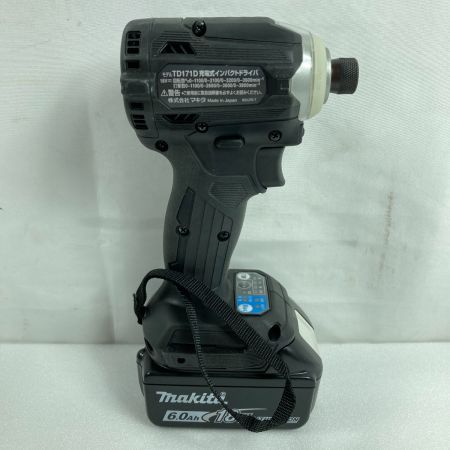  MAKITA マキタ 18V 充電式インパクトドライバ  (バッテリ2個・充電器・ケース付)  TD171DRGX ブラック