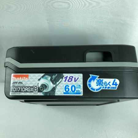  MAKITA マキタ 18V 充電式インパクトドライバ  (バッテリ2個・充電器・ケース付)  TD171DRGX ブラック