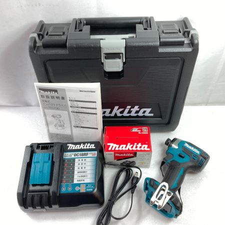  MAKITA マキタ 18V 充電式インパクトドライバ (充電器・ケース・18V/5.0Ah バッテリ1個付属) (1) TD173D ブルー