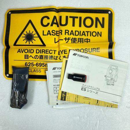  TOPCON トータルステーション (バッテリ2個・充電器・ケース付）※2021/5/18 校正済 ES-107F イエロー