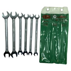 ＊＊ KTC ケーティーシー 薄口スパナセット 6本組 ソフトケース付 S206 グリーン Bランク