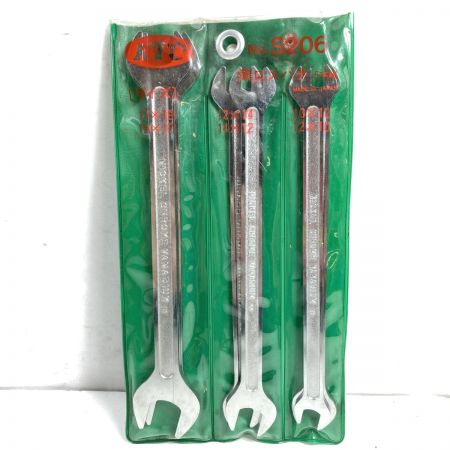  KTC ケーティーシー 薄口スパナセット 6本組 ソフトケース付 S206 グリーン