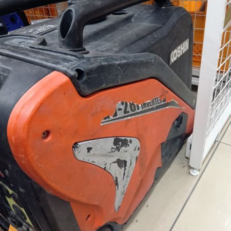 SHINKO(新興製作所) GV-28i オレンジ×ブラック 大型機械 インバーター発電機 程度C 本体のみ 4サイクル 2.8KVA 100v キズ・ヨゴレ有 燃料切替部破損