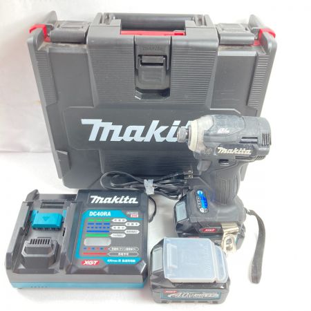  MAKITA マキタ 40Vmax 充電式インパクトドライバ (バッテリ2個・充電器・ケース付) TD001G ブラック