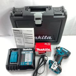＊＊ MAKITA マキタ 18V 充電式インパクトドライバ (充電器・ケース・18V/5.0Ah バッテリ1個付属)  (2) TD173D ブルー Sランク