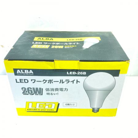  ALBA アルバ LED ワークポールライト替球  26W x 6個入り LED-26B