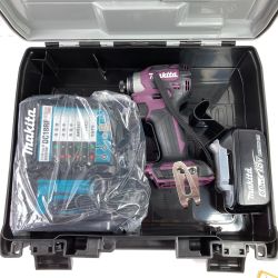 ＊＊ MAKITA マキタ 18V 充電式インパクトドライバ (18V/6.0Ahバッテリ1個・充電器・ケース付） TD173D パープル Sランク