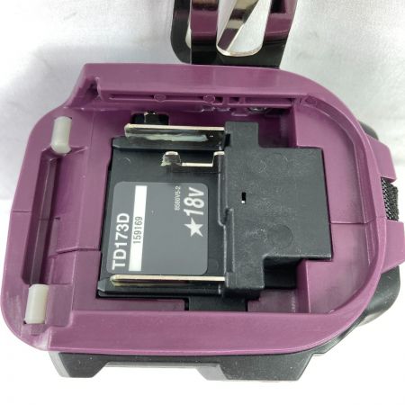  MAKITA マキタ 18V 充電式インパクトドライバ (18V/6.0Ahバッテリ1個・充電器・ケース付） TD173D パープル