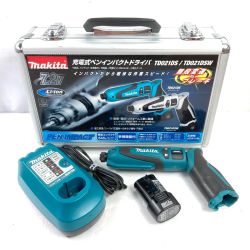 ＊＊ MAKITA マキタ 7.2V ペンインパクトドライバ (バッテリ1個・充電器・ケース付属） TD021D ブルー Bランク