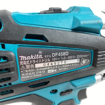  MAKITA マキタ 18V 充電式ドライバドリル バッテリ1個付属 ※充電器なし DF458D ブルー