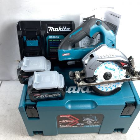  MAKITA マキタ 40Vmax 125mm 充電式マルノコ (バッテリ2個・充電器・ケース付属) HS006GRDX ブルー