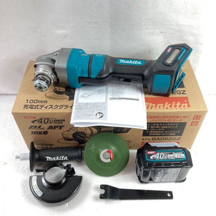 MAKITA マキタ 100mm 40Vmax 充電式ディスクグラインダ バッテリ1個付属 ※充電器なし GA052GZ  ブルー｜中古｜なんでもリサイクルビッグバン