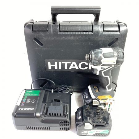  HiKOKI ハイコーキ 36V コードレスインパクトドライバ (バッテリ2個・充電器・ケース付） WH36DC ホワイト×ブラック