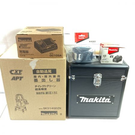  MAKITA マキタ 10.8V 充電式グリーンレーザー墨出し器 (充電池・充電器・受光器・ケース付）(2) SK314GDZN ブルー