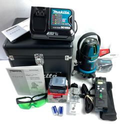 ＊＊ MAKITA マキタ 10.8V 充電式グリーンレーザー墨出し器 (充電池・充電器・受光器・ケース付） (1) SK314GDN ブルー Sランク