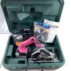 ＊＊ HITACHI 日立 14.4V 125mm コードレス丸のこ （バッテリ1個・充電器・ケース付） C14DSL ショッキングピンク Bランク