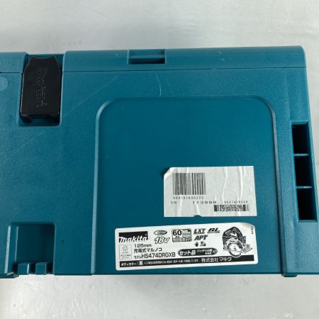  MAKITA マキタ 18V 125mm 充電式丸ノコ (バッテリ2個付属 ・充電器・ケース付） HS474D ブラック