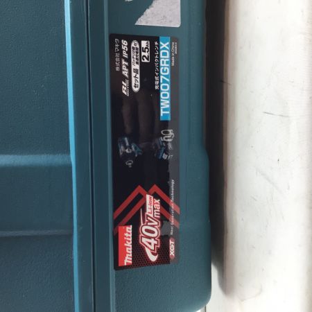  MAKITA マキタ 40Vmax 充電式インパクトレンチ 12.7sq (バッテリ2個・充電器・ケース付） TW007GRDX ブルー