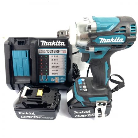  MAKITA マキタ 18V 充電式インパクトレンチ (バッテリ2個・充電器・ケース付)  TW300D ブルー