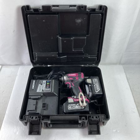  HiKOKI ハイコーキ HiKOKI 18V コードレスインパクトドライバ (バッテリ2個・充電器・ケース付属) WH18DDL2 パワフルレッド