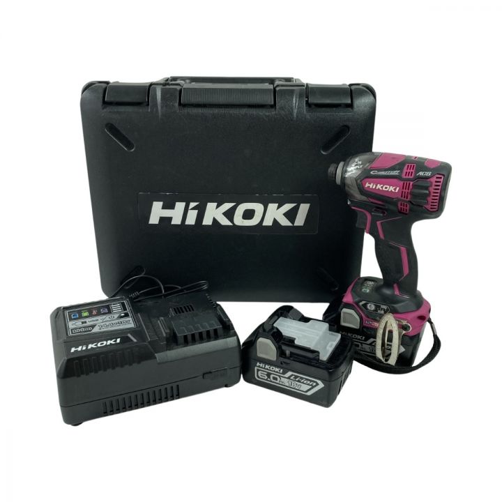 HiKOKI ハイコーキ HiKOKI 18V コードレスインパクトドライバ (バッテリ2個・充電器・ケース付属) WH18DDL2  パワフルレッド｜中古｜なんでもリサイクルビッグバン