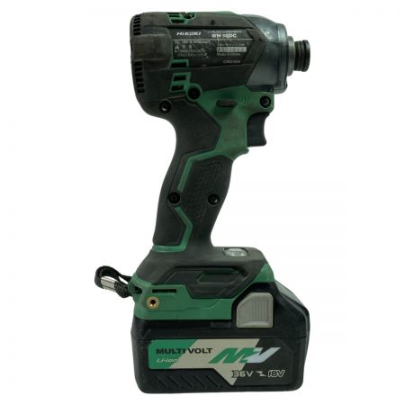  HiKOKI ハイコーキ 18V コードレスインパクトドライバ (バッテリ2個・充電器・ケース付） WH18DC グリーン