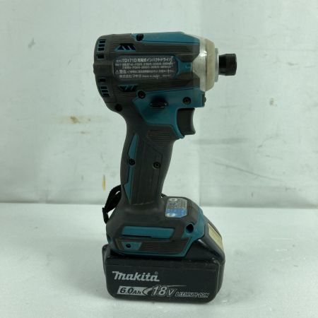  MAKITA マキタ 18V 充電式インパクトドライバ (バッテリ2個・充電器・ケース付） TD171 ブルー